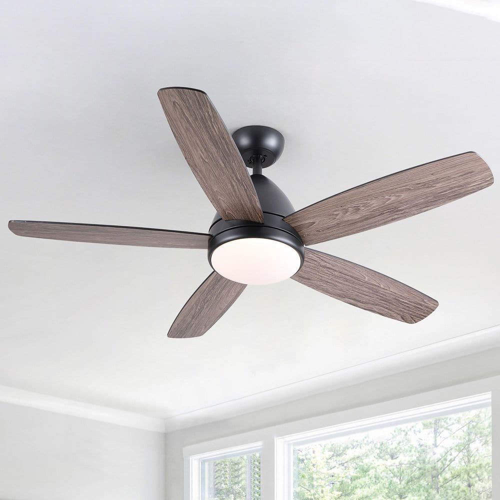 52 in. Indoor Black Smart Ceiling Fan with Integrated LED Light Kit, Work With Tuya APP and Smart Assistant Devices price history on PriceWatchPro