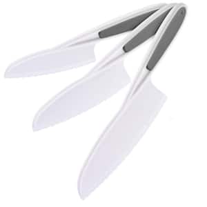 3-Piece Plastic Material Safety Knife Set for Kids - Gray