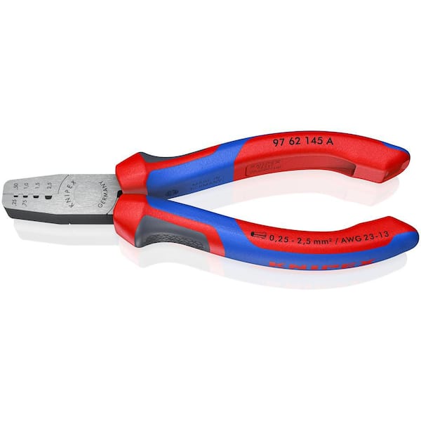 5-3/4 in. Crimping Pliers for End Sleeves (Ferrules) with Comfort Grip Handles