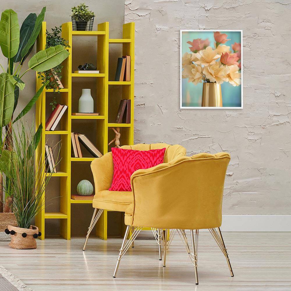 Modern Day Floral Bouquet by Franklyn Gregory White Framed Nature Giclee Art Print 20 in. x 16 in. price history on PriceWatchPro