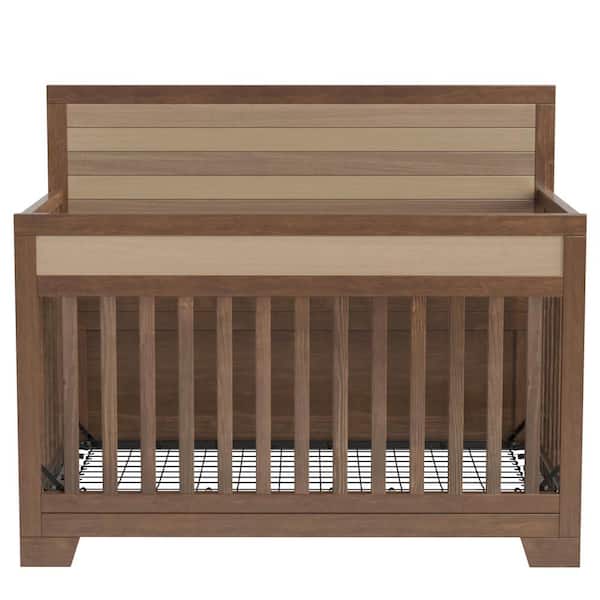 wetiny Brown Solid Wood Crib