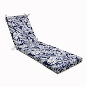 Floral 23 x 30 Outdoor Chaise Lounge Cushion in Blue/White Delray