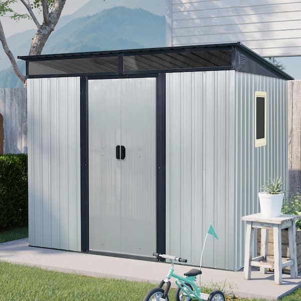 8 ft. x 6 ft. Metal Shed with Window (48 sq. ft. )