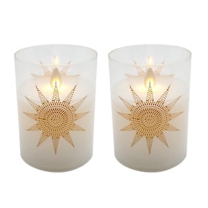 Mosaic Sun Battery Operated LED Candles (2-Count)