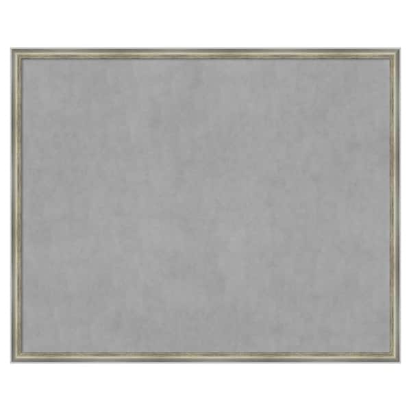 Amanti Art Salon Scoop Silver 42 in. x 34 in. Framed Magnetic Board