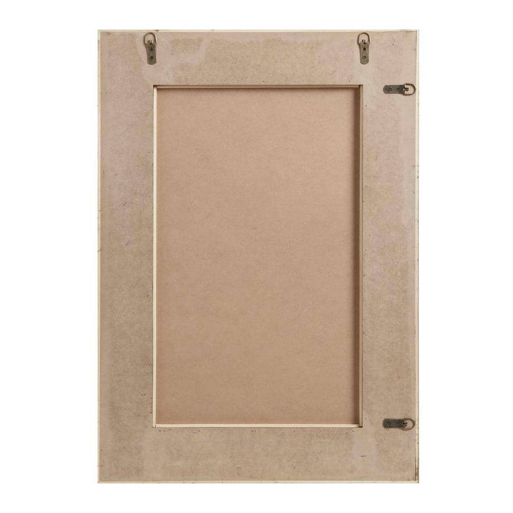 Naomi 37" Bronze and Wood Rectangular Mirror