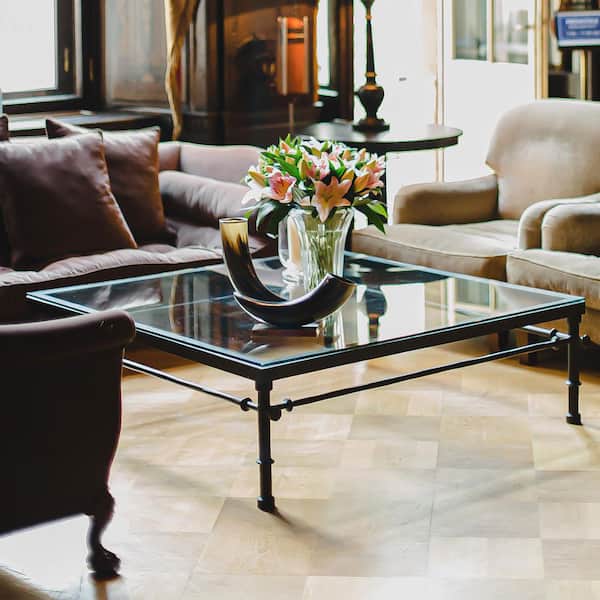 ガラステーブル クリアガラス ミラー Fab Glass and Mirror 36 in. Clear Square Glass Table Top 1/2 in