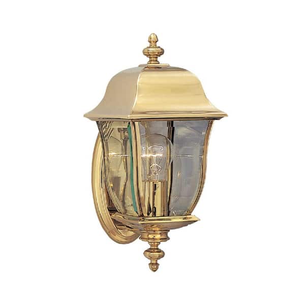 Designers Fountain Oak Harbor Polished Brass Outdoor Wall-Mount Lantern
