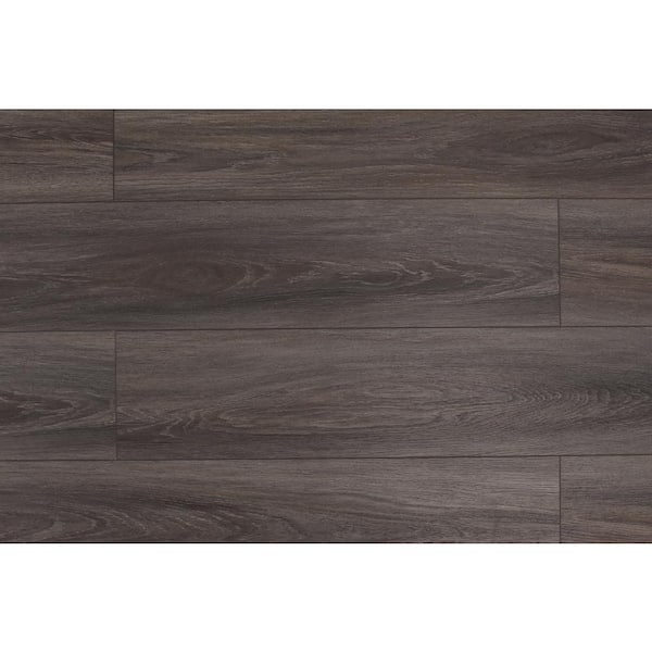 Take Home Sample - Domaine Graphic Charcoal 20 MIL x 7 in. W x 60 in. L Click Lock Waterproof Vinyl Plank Flooring