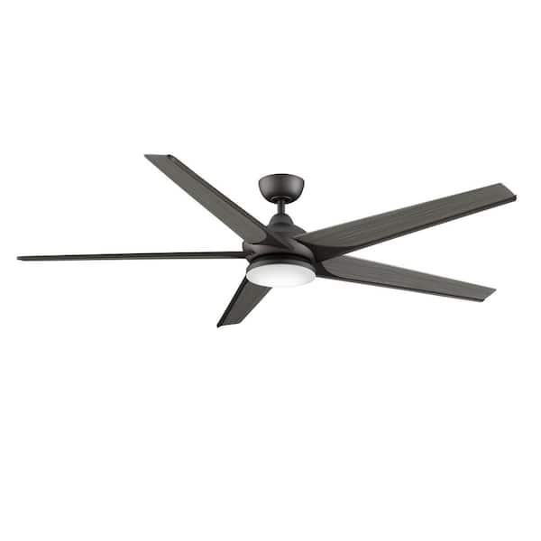 FANIMATION Subtle 72 in. Integrated LED Matte Greige Ceiling Fan with Light Kit and Remote Control