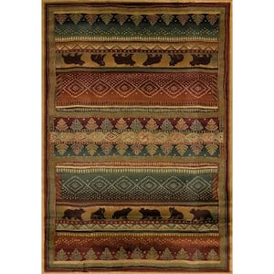 Genesis in Multi Color 3 ft. 0 in. x 1 ft. 10 in. Abstract Polypropylene Area Rug
