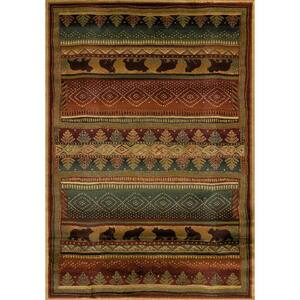 Genesis in Multi Color 3 ft. 0 in. x 1 ft. 10 in. Abstract Polypropylene Area Rug