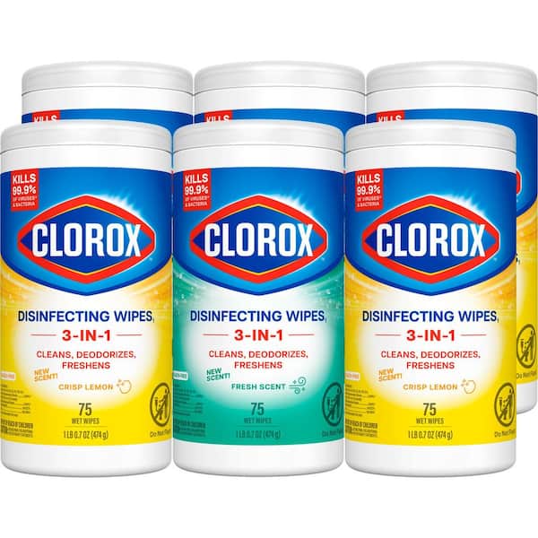 Clorox 75-Count Crisp Lemon and Fresh Scent Bleach Free