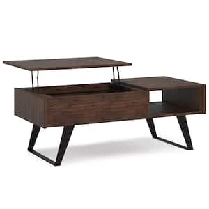 Lowry 48 in. W Distressed Charcoal Brown Rectangle Wood Lift Top Coffee Table