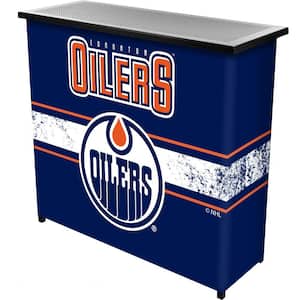 Edmonton Oilers Logo Blue 36 in. Portable Bar