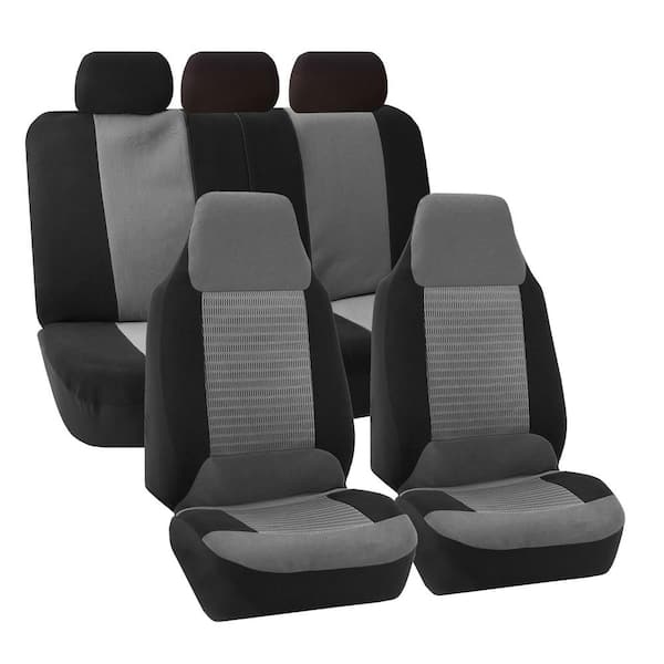 FH Group Premium Fabric 47 in. x 23 in. x 1 in. Full Set Seat Covers