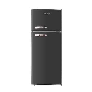 10 cu. ft. Retro Mini Refrigerator in Black with Freezer