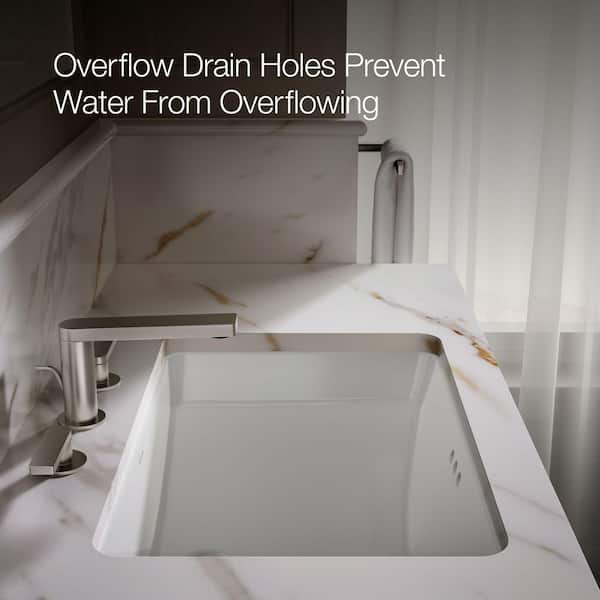 KOHLER Ladena 23-1/4 in. Undermount Bathroom Sink in White with