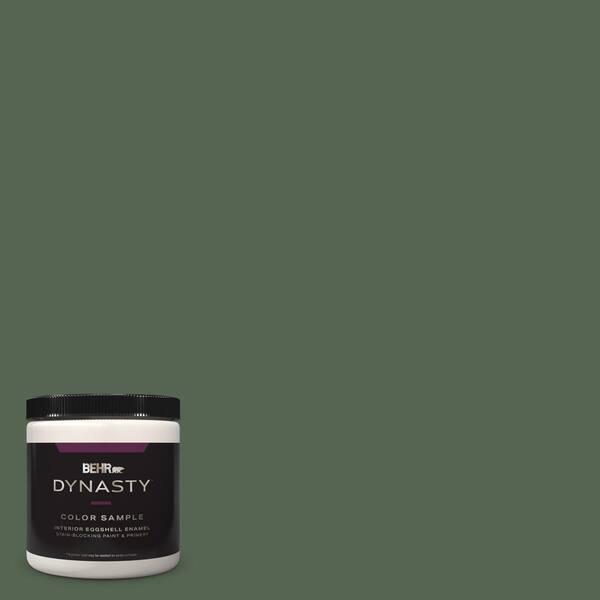 BEHR DYNASTY 8 oz. Home Decorators Collection #HDC-WR15-11 Deep Emerald Eggshell Enamel Stain-Blocking Interior Paint & Primer Sample