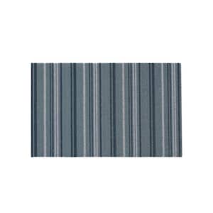 Blue Stripe 16 in. x 24 in. PVC Door Mat