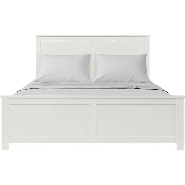 Camden Isle Winston White Wood Frame King Platform Bed