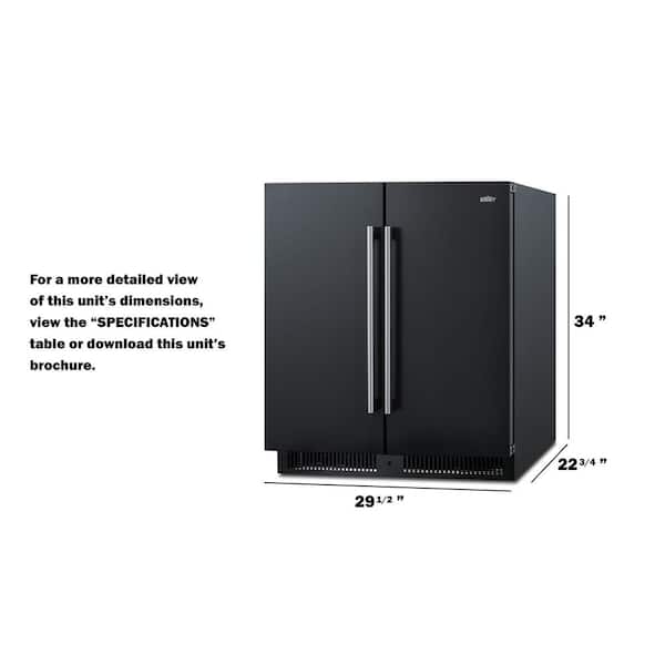 Summit Appliance 30 in. 5.1 cu. ft. Built-In Side by Side
