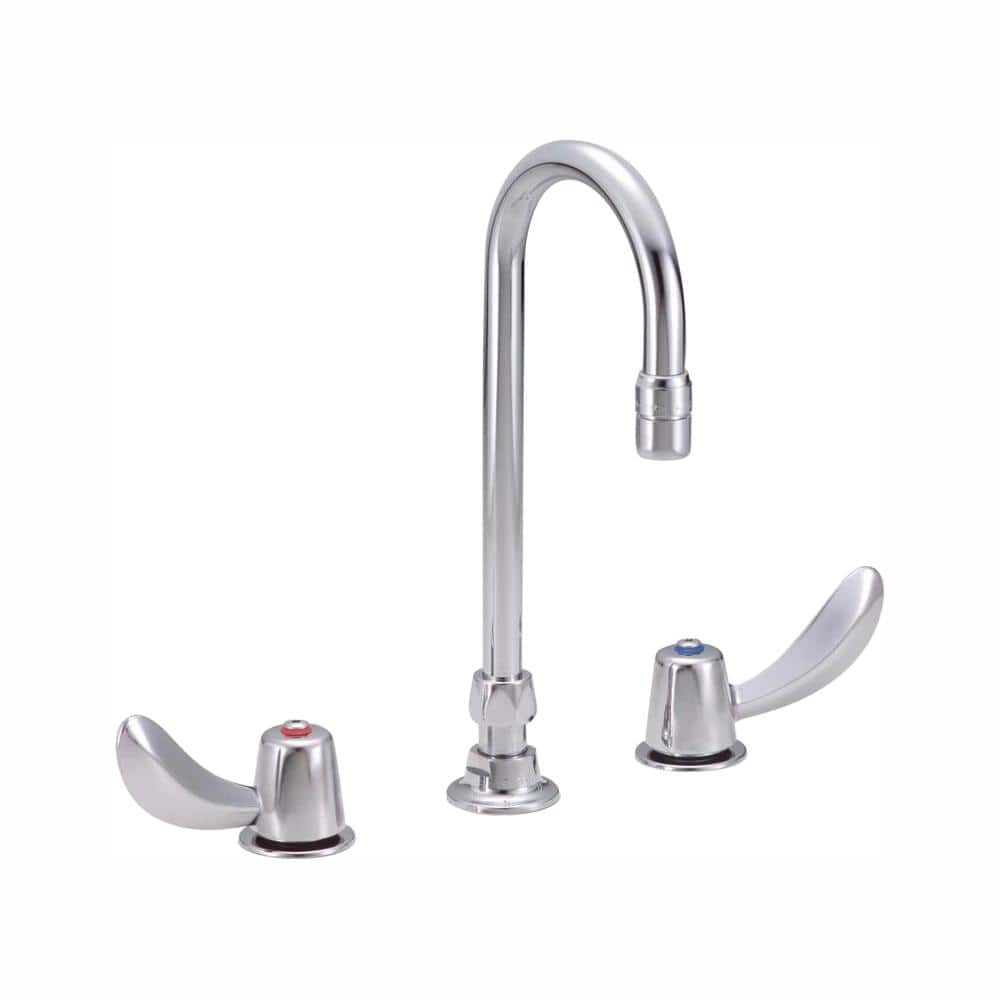 Delta Commercial 8 in. Widespread 2-Handle Bathroom Faucet with Gooseneck Spout in Chrome, Grey -  23C622
