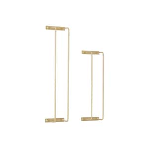 Tidus 6.75 in. Wall mounted Metal Towel Bar in Gold (set of 2)