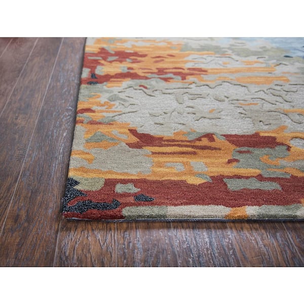 Lapis Multi-Colored 10 ft. x 13 ft. Abstract Area Rug