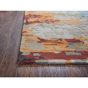 Lapis Multi-Colored 9 ft. x 12 ft. Abstract Area Rug