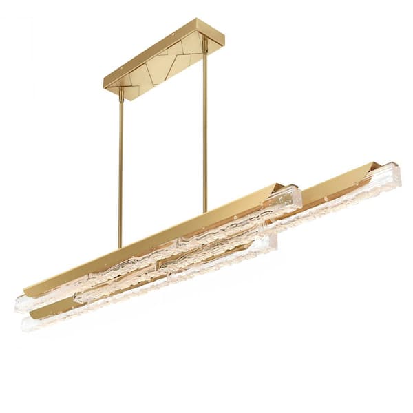 Valira Integrated LED 60in. 3 Light Brass Chandelier