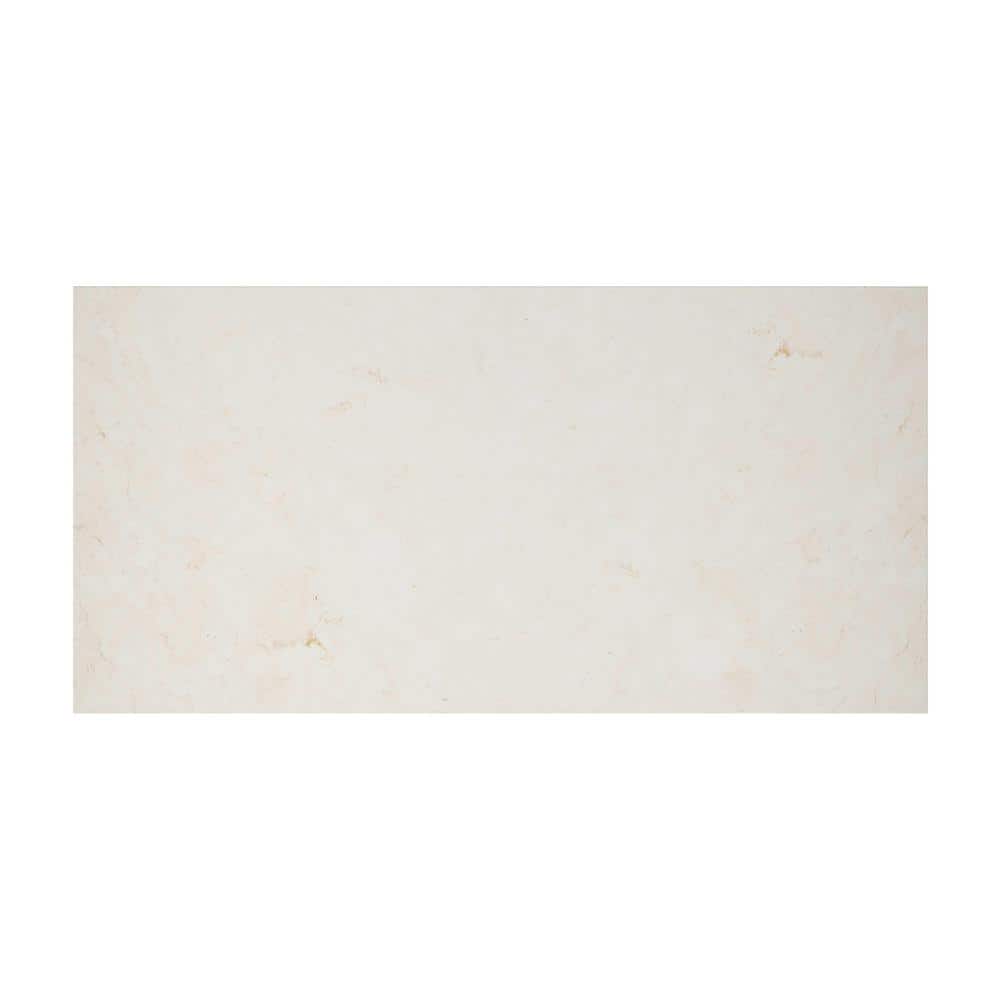 Danielle Beige Marble and Wood Rectangular Coffee Table