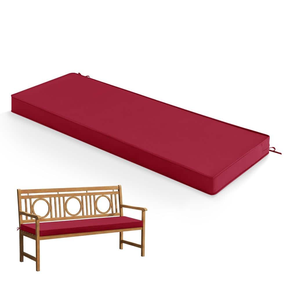42 x 18 Inch Outdoor Bench Cushion, Waterproof Patio Bench Pad with Removable Cover, Fade Resistant Red price history on PriceWatchPro