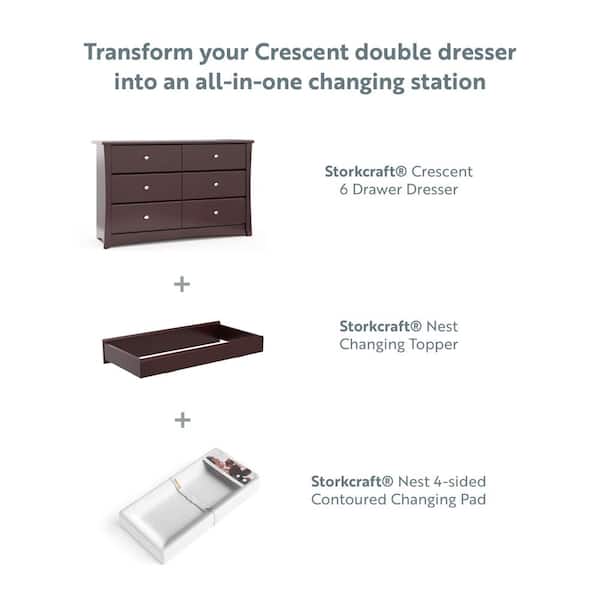 Crescent 6 drawer double dresser discount