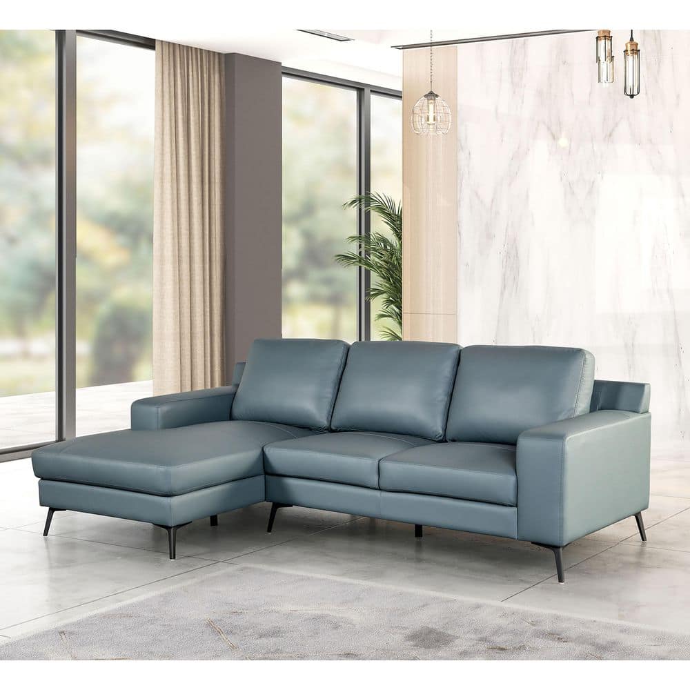 Furniture of America Serina 98.5 in. Square Arm 1-Piece Leather