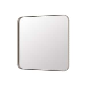 30 in. W x 30 in. H Premium Aluminum Framed Rectangular Bathroom Vanity Wall Mirror in Brushed Nichel