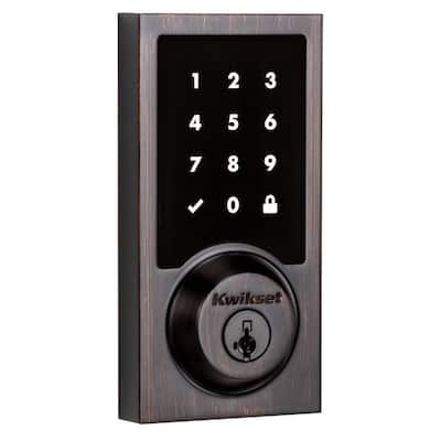Z-Wave SmartCode 916 Touchscreen Contemporary Single Cylinder Venetian Bronze Electronic Deadbolt with SmartKey Security