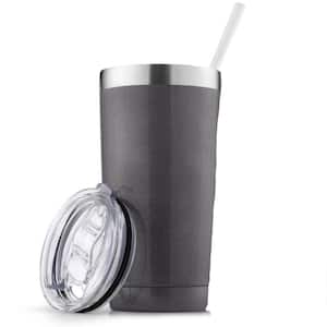 20 oz. Stainless Steel Insulated Tumbler Lid and Straw - Charcoal Shimmer