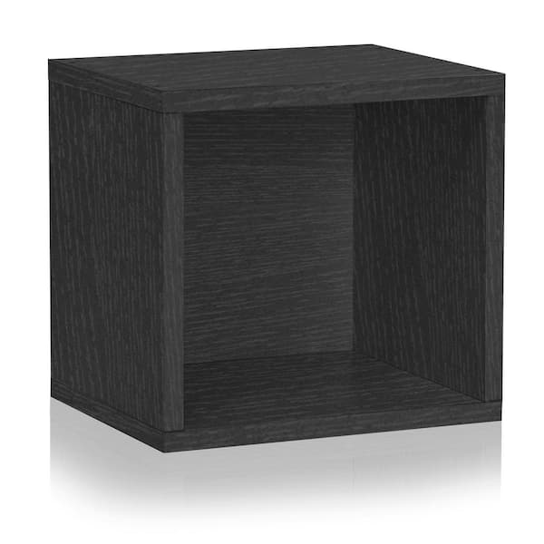 Way Basics 12.6 in. H x 13.4 in. W x 11.2 in. D Black Recycled Materials 1-Cube Organizer