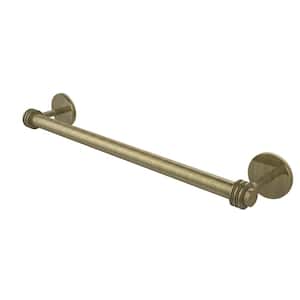 Satellite Orbit Two Collection 36 in. Towel Bar with Dotted Detail in Antique Brass