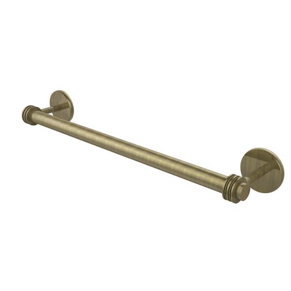 Allied Brass Satellite Orbit Two Collection 36 in. Towel Bar with Dotted Detail in Antique Brass