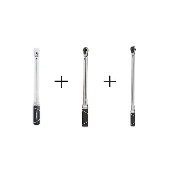 Husky 1/4 in., 3/8 in. and 1/2 in. Drive Torque Wrench Set (3-Piece)