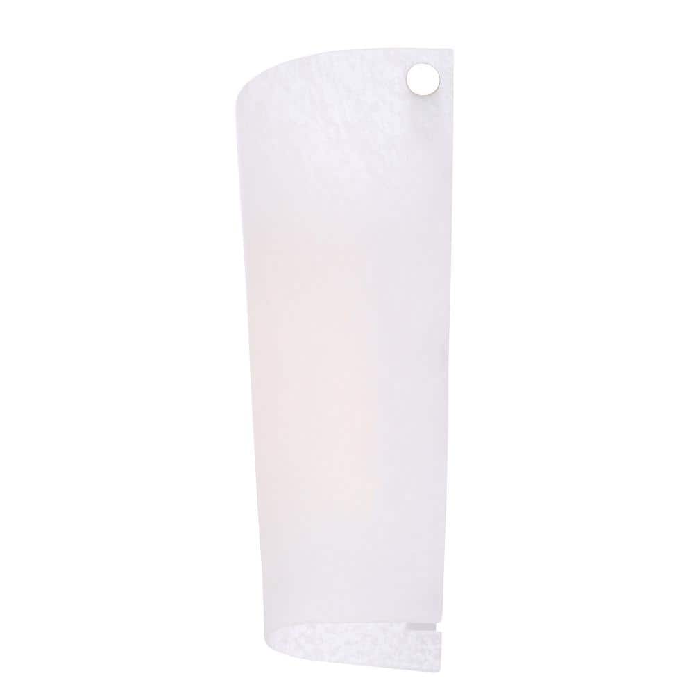 Frosted Marble Glass LED Sconce with Remote Control, White