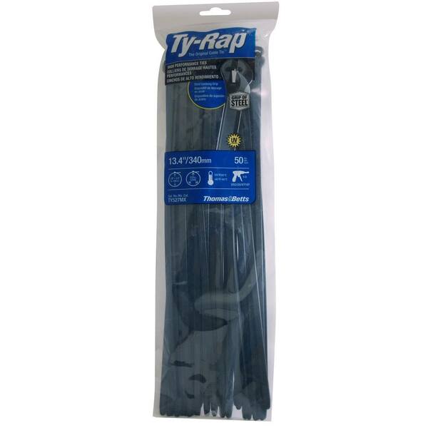 TyRap 14 in. 50 lb. Cable Tie - Black (100-Pack)