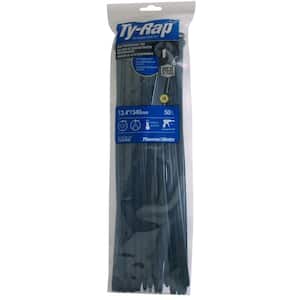 13 in. 120 lb. High Performance Ty-Rap Cable Tie - Black (50-Pack)