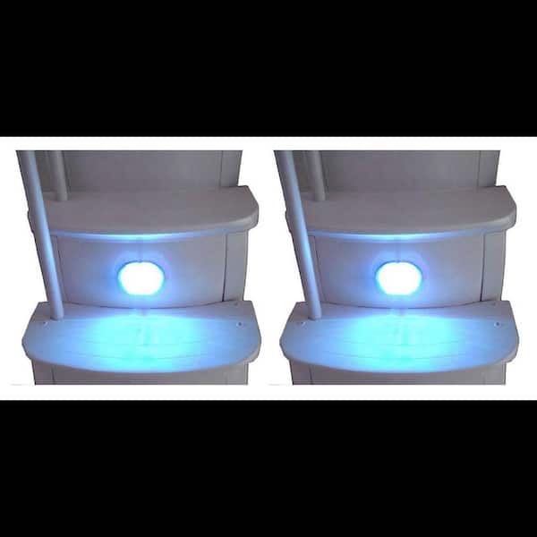 LED Underwater Light, Pool Accessory for Steps with Remote in White, 2-Pack