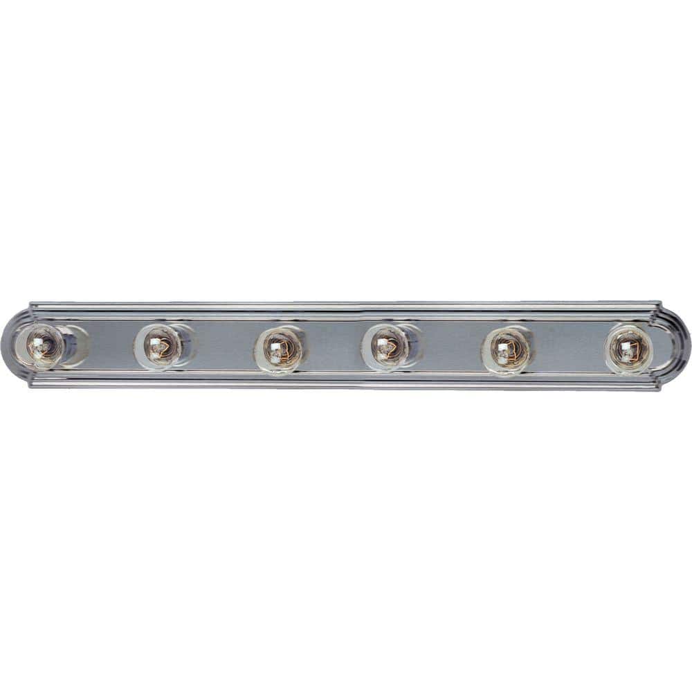 Essentials 36-Inch Satin Nickel 6-Light Bath Vanity Fixture