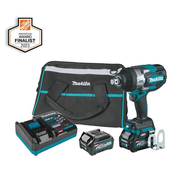 Makita 40V Max XGT Brushless Cordless 4-Speed High-Torque 3/4 in. Impact  Wrench Kit w/Friction Ring Anvil 2.5Ah GWT01D The Home Depot
