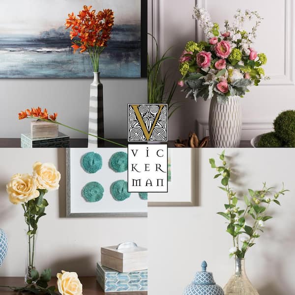 Vickerman 27 in. Artificial White Hydrangea Spray FT191202