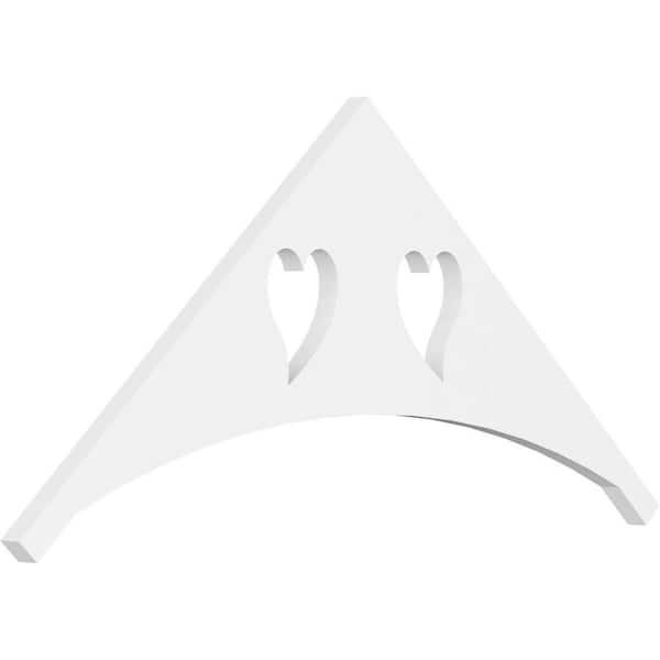 Ekena Millwork 1 in. x 36 in. x 16-1/2 in. (11/12) Pitch Winston Gable Pediment Architectural Grade PVC Moulding